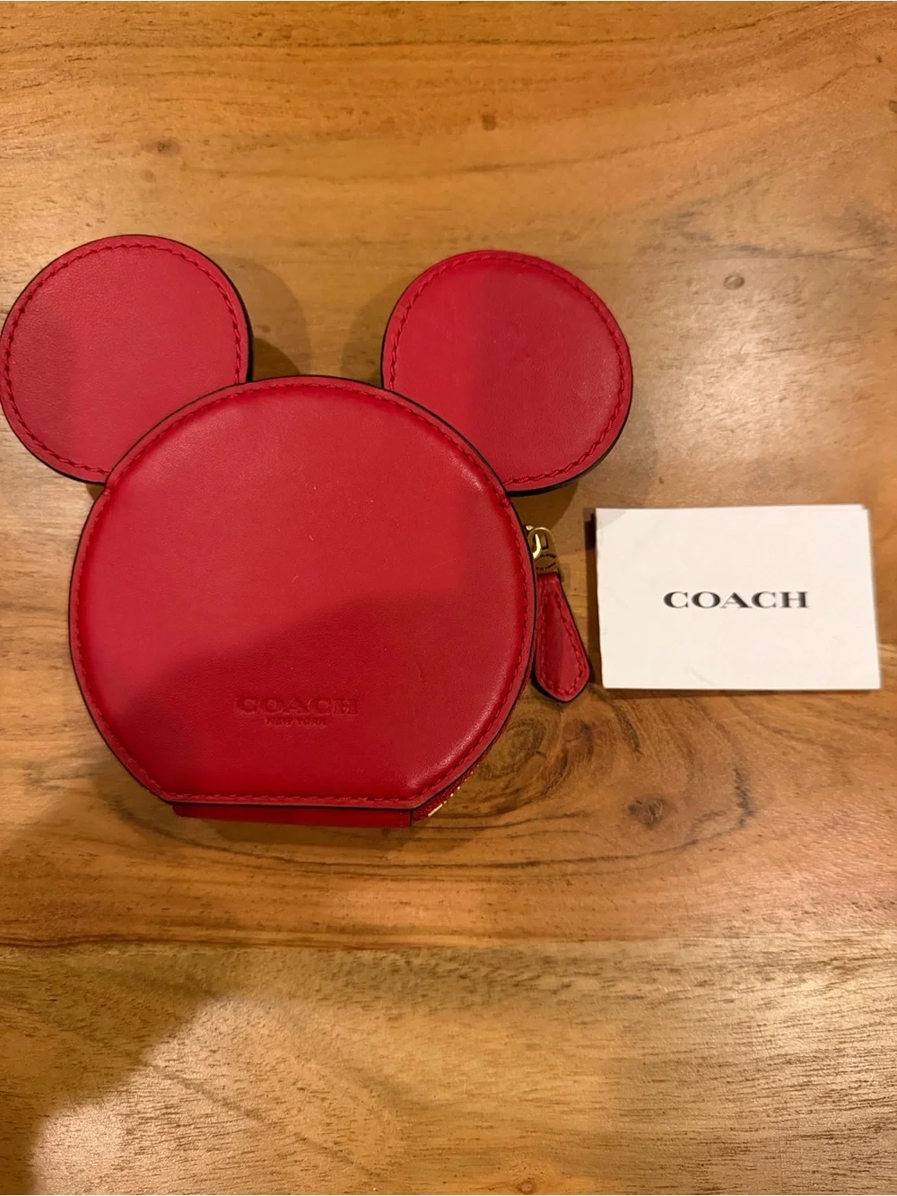 NWT Disney x Coach Mickey Mouse Ear Coin Case [limited edition]